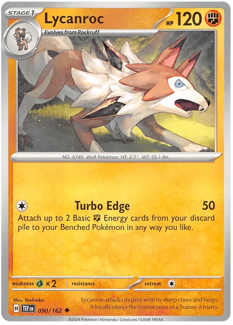 Lycanroc Temporal Forces Pokemon Single 090/162