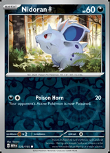 Nidoran F 029/165, Scarlet & Violet 151, Reverse Holo, representative matte composite