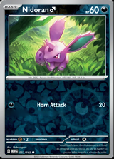 Nidoran M 032/165, Scarlet & Violet 151, Reverse Holo, representative matte composite
