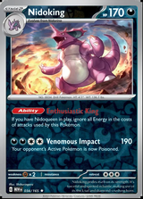 Nidoking 034/165, Scarlet & Violet 151, Reverse Holo, representative matte composite