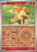 Ponyta 077/165, Scarlet & Violet 151, Reverse Holo, representative matte composite
