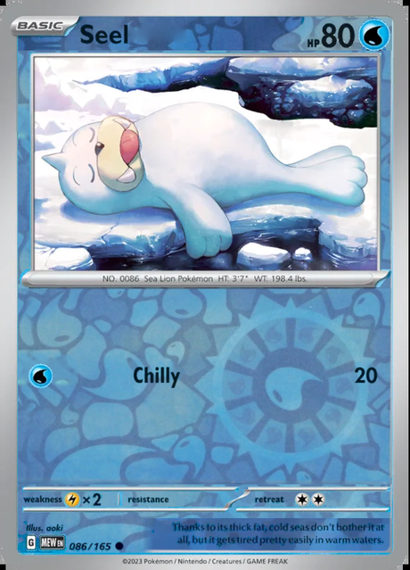 Seel 086/165, Scarlet & Violet 151, Reverse Holo, representative matte composite