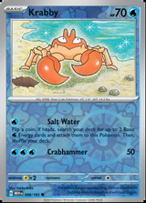 Krabby 098/165, Scarlet & Violet 151, Reverse Holo, representative matte composite