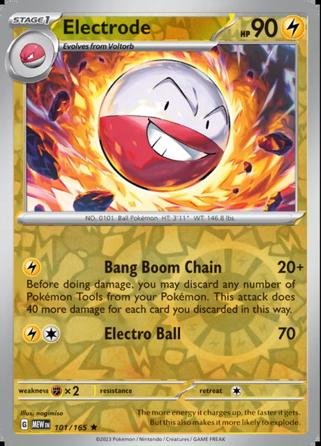 Electrode 101/165, Scarlet & Violet 151, Reverse Holo, representative matte composite