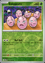 Exeggcute 102/165, Scarlet & Violet 151, Reverse Holo, representative matte composite