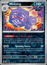 Weezing 110/165, Scarlet & Violet 151, Reverse Holo, representative matte composite