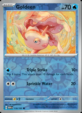 Goldeen 118/165, Scarlet & Violet 151, Reverse Holo, representative matte composite