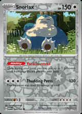 Snorlax 143/165, Scarlet & Violet 151, Reverse Holo, representative matte composite