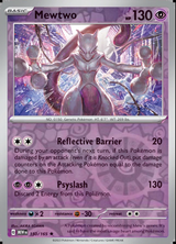 Mewtwo 150/165, Scarlet & Violet 151, Reverse Holo, representative matte composite