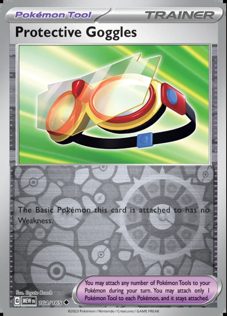 Protective Goggles 164/165, Scarlet & Violet 151, Reverse Holo, representative matte composite