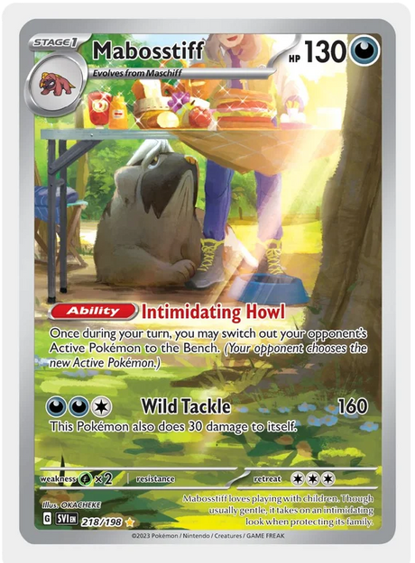 Mabosstiff Illustration Rare Scarlet & Violet Base Set Pokemon Card Single