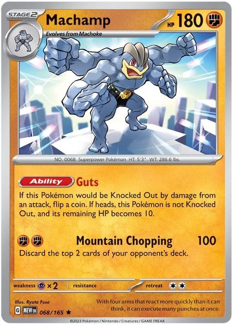 Machamp 151 Single Pokemon Card