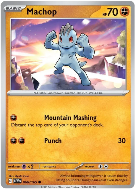 Machop 151 Single Pokemon Card
