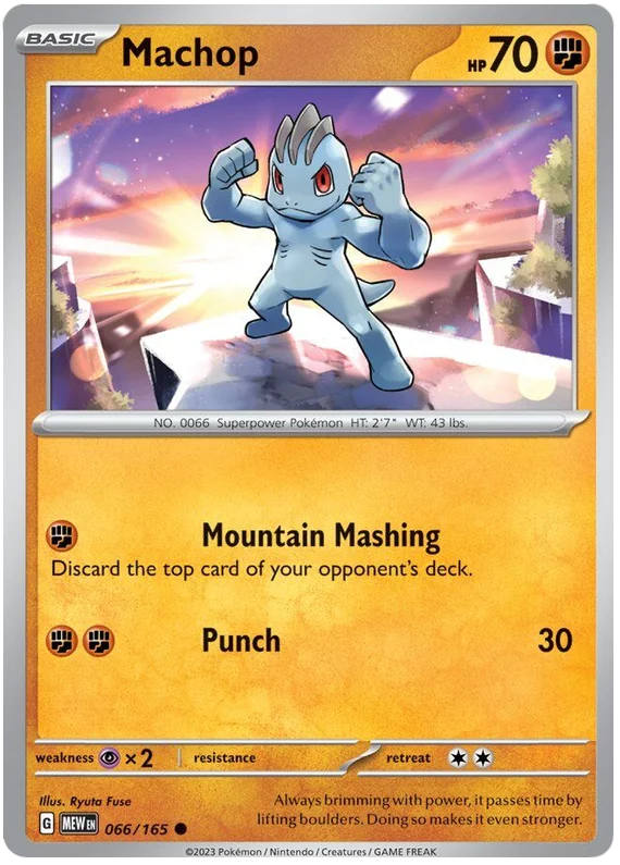 Machop 151 Single Pokemon Card