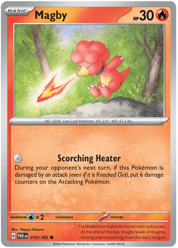 Magby Paradox Rift Single Pokemon Card 019/182