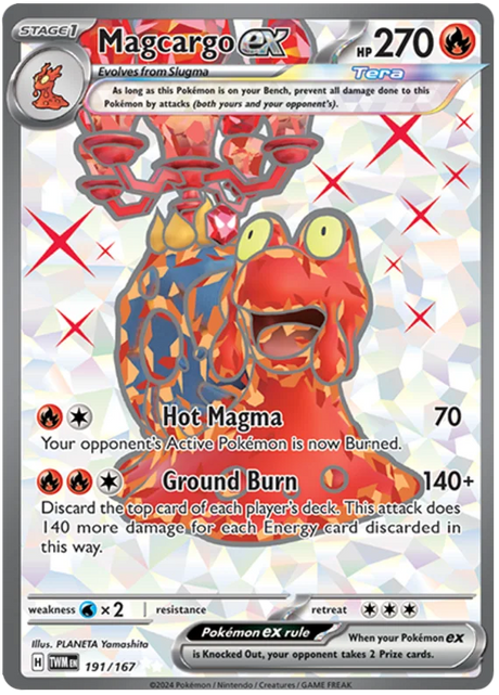 Magcargo ex (Full Art Rare) Twilight Masquerade Pokemon Single 191/167