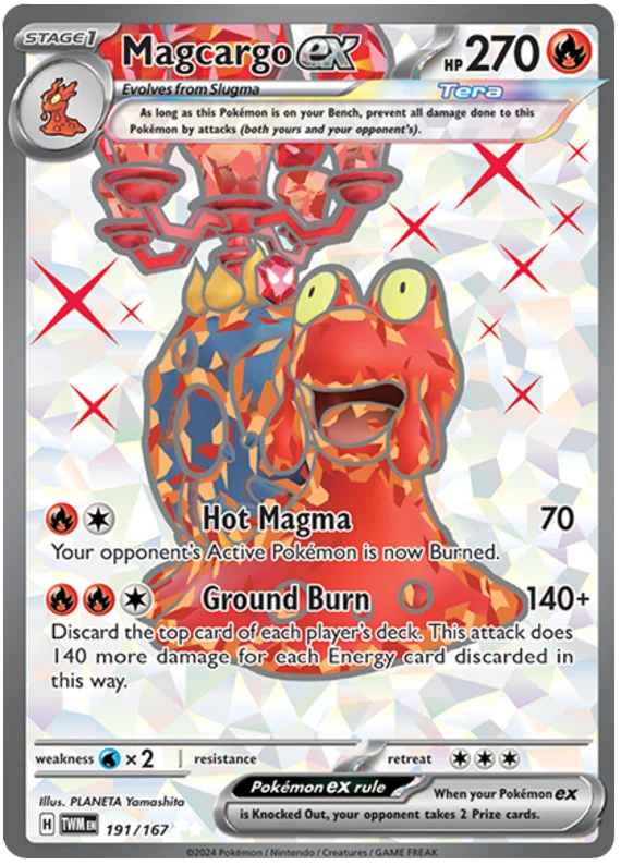 Magcargo ex (Full Art Rare) Twilight Masquerade Pokemon Single 191/167