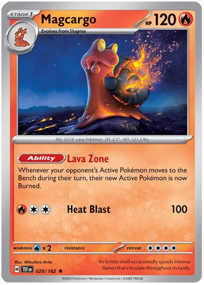 Magcargo Temporal Forces Pokemon Single 029/162