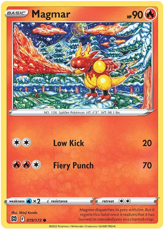 Magmar Brilliant Stars Pokemon Card Singles 019/172