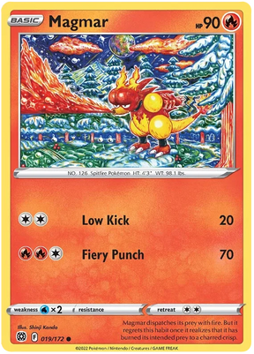 Magmar Brilliant Stars Pokemon Card Singles 019/172