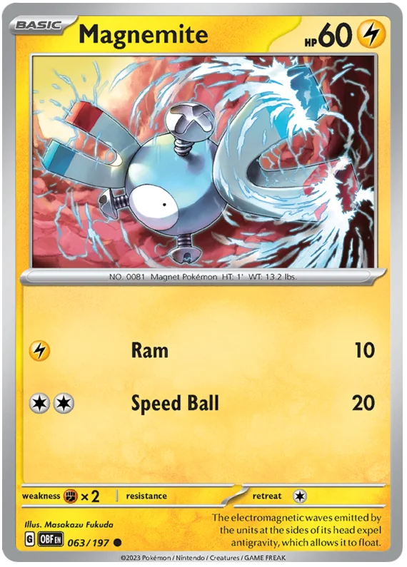 Magnemite Obsidian Flames Single Pokemon Card