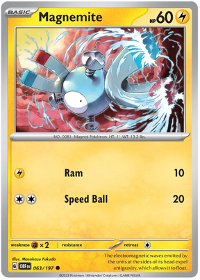 Magnemite Obsidian Flames Single Pokemon Card