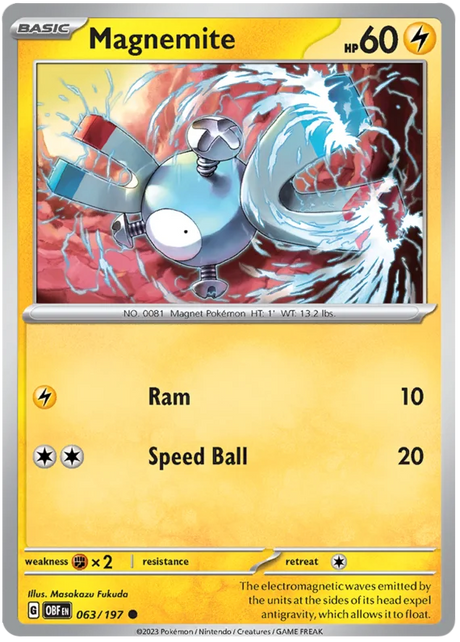 Magnemite Obsidian Flames Single Pokemon Card