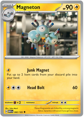 Magneton 151 Single Pokemon Card