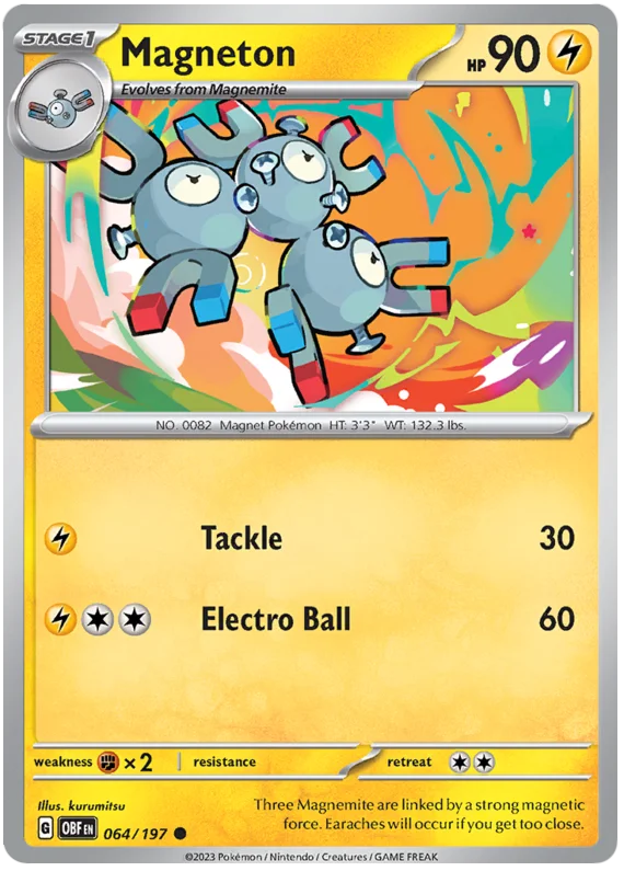 Magneton Obsidian Flames Single Pokemon Card