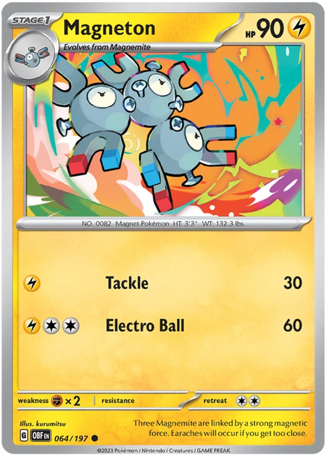 Magneton Obsidian Flames Single Pokemon Card
