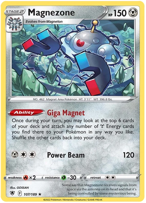 Magnezone Astral Radiance Pokemon Card Singles 107/189