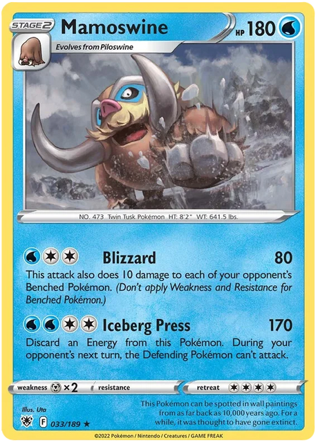 Mamoswine Astral Radiance Pokemon Card Singles 033/189