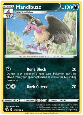 Mandibuzz Fusion Strike Pokemon Card Singles 173/264