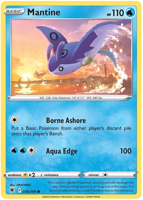 Mantine Astral Radiance Pokemon Card Singles 034/189