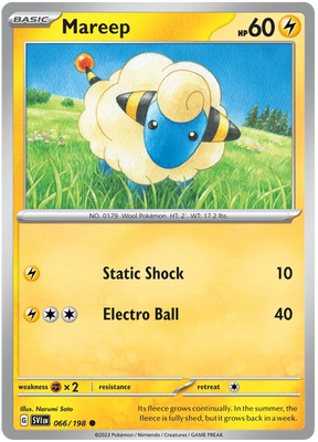 Mareep Scarlet & Violet Base Set Pokemon Card Single
