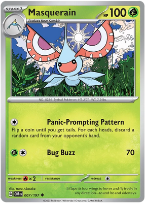 Masquerain Obsidian Flames Single Pokemon Card