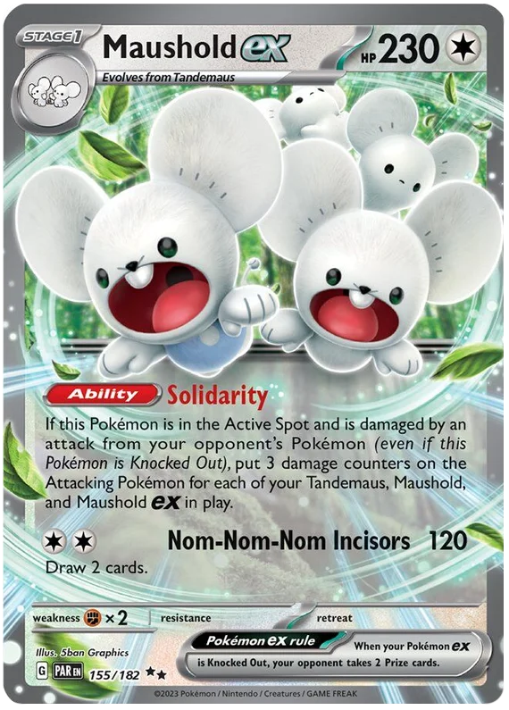 Maushold ex Paradox Rift Single Pokemon Card 155/182