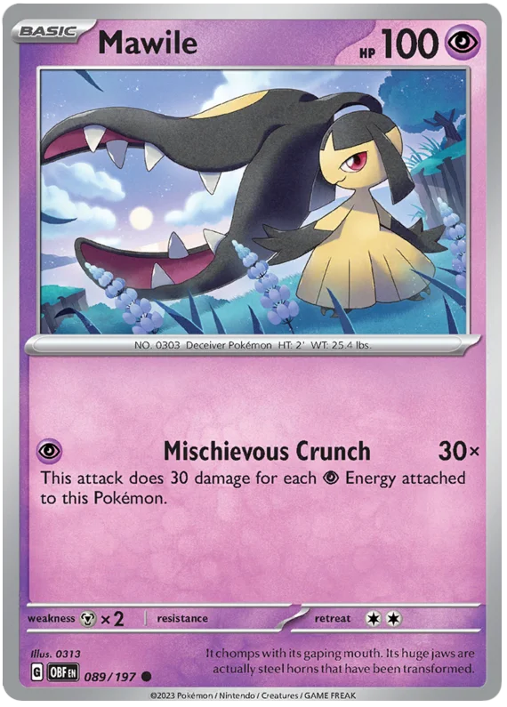 Mawile Obsidian Flames Single Pokemon Card