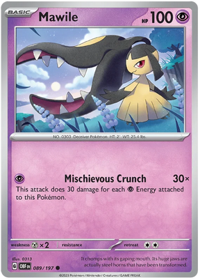 Mawile Obsidian Flames Single Pokemon Card