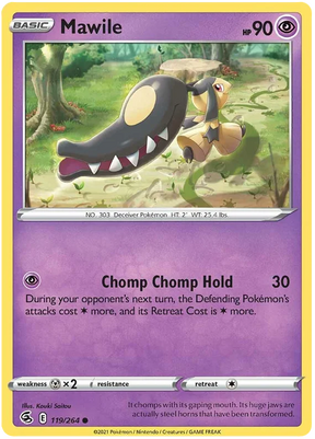 Mawile Fusion Strike Pokemon Card Singles 119/264