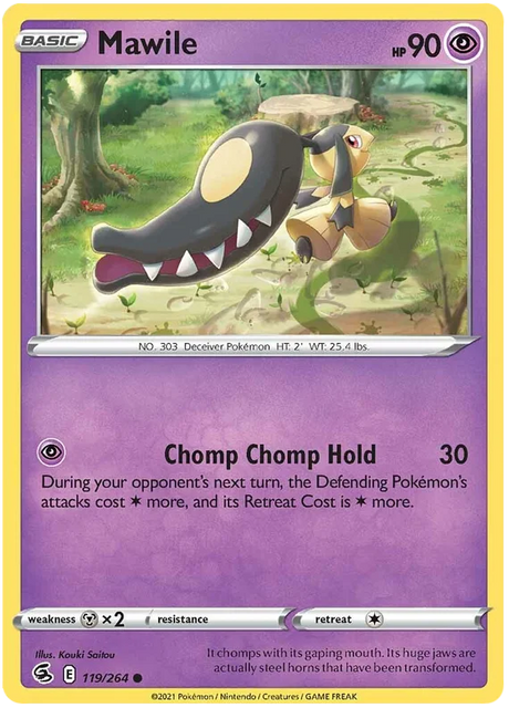 Mawile Fusion Strike Pokemon Card Singles 119/264
