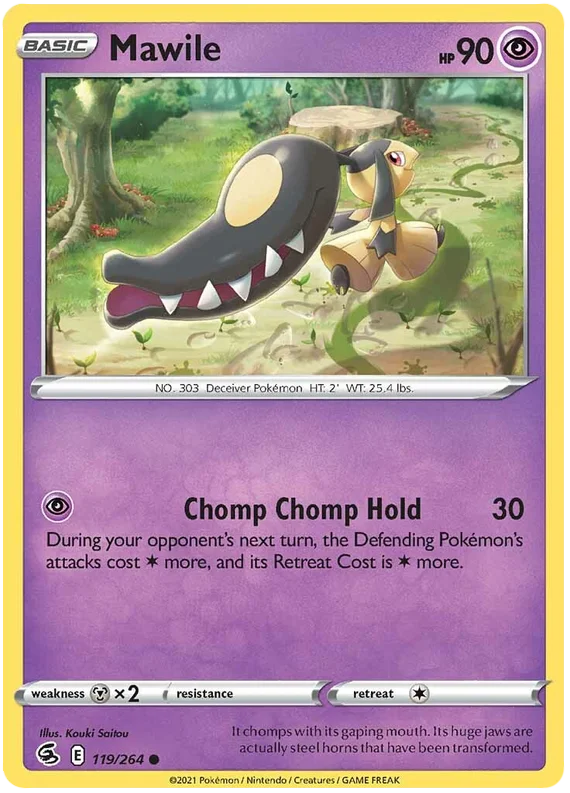 Mawile Fusion Strike Pokemon Card Singles 119/264