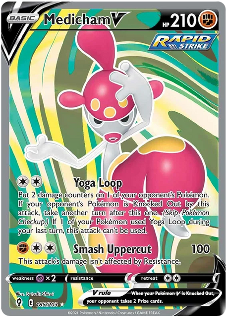 Medicham V (Full Art) 185/203 - Pokemon TCG Evolving Skies card