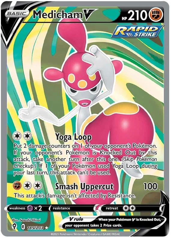 Medicham V (Full Art) 185/203 - Pokemon TCG Evolving Skies card