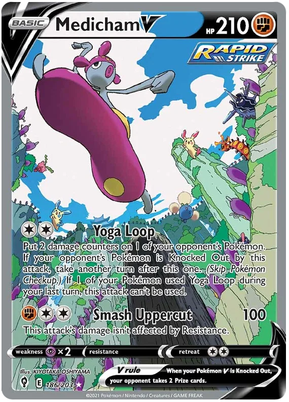 Medicham V (Alternate Full Art) 186/203 - Pokemon TCG Evolving Skies card