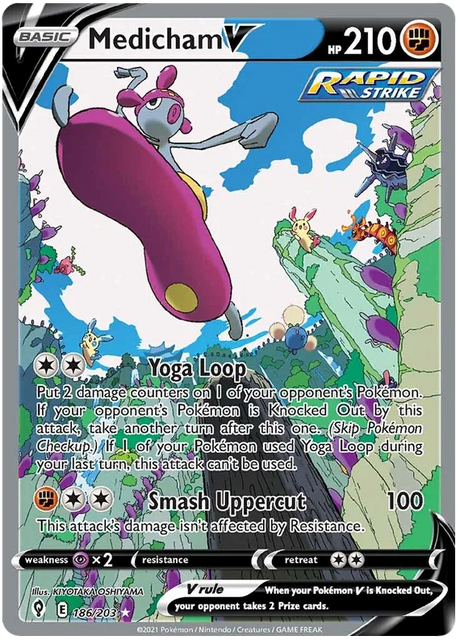 Medicham V (Alternate Full Art) 186/203 - Pokemon TCG Evolving Skies card