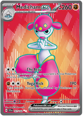 Medicham ex Ultra Rare Stellar Crown Pokemon Single Card 161/142