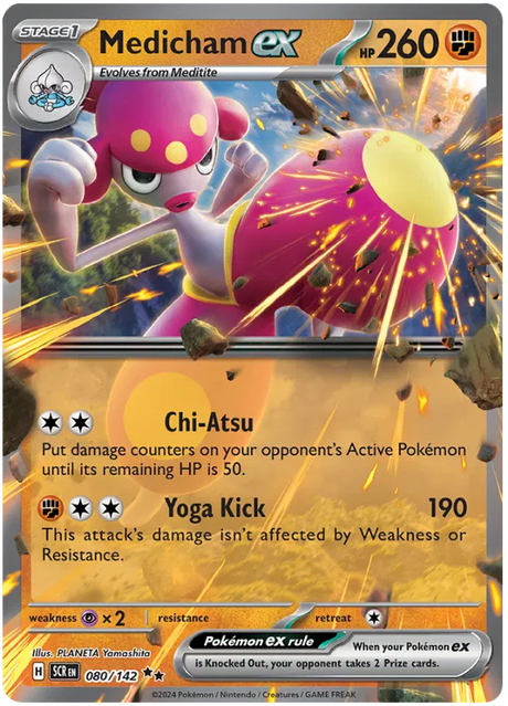 Medicham ex Stellar Crown Pokemon Single Card 080/142