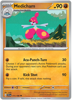 Medicham Scarlet & Violet Base Set Pokemon Card Single