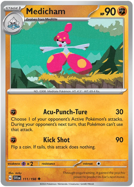 Medicham Scarlet & Violet Base Set Pokemon Card Single
